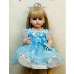 55 cm elutruu Reborn Baby Girl Nukk Pehmest Silikoonist Realistlik Printsess V&auml;ikelapsele J&otilde;ulukingiks s&uuml;nnip&auml;evaks