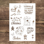 A4-suuruses dekoratiivsed korduvkasutatavad j&otilde;ulu&scaron;abloonide &scaron;abloonide maalimise &scaron;abloonid isetegemiseks k&auml;sit&ouml;&ouml;ks Scrabooking maalimiseks puidule, l&otilde;uendile, p&otilde;randale, seinale ja plaatidele