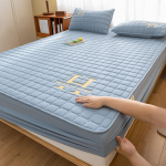 3 TK Tikitud seljakujuline tepitud A-klassi toorpuuvillasest sojaoa voodilina 120*200cm 3pcs taevasinine v&auml;rv