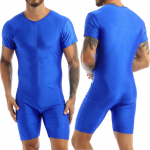 Meeste Jumpsuit l&uuml;hikeste varrukatega Body-aluspesu S tumehall v&auml;rv