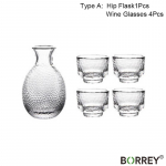BORREY Jaapani sake komplekt Klaasi j&auml;lgimine Kuldne veinikolvid veiniklaas karahvin veinikomplekt j&auml;&auml;kann lipp kange alkohoolne jook Shochu tassid Type A