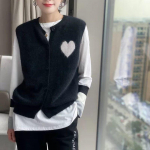 Villane kardigan vest naiste avar &uuml;mmargune kaelus kamisole mitmek&uuml;lgne n&ouml;&ouml;p varrukateta kampsun s&uuml;damekujuline Korea kampsun naiste top One Size must