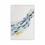 Kalakool Sinine Akvarellidekoor P&otilde;hjamaade plakatitr&uuml;kk Minimalistlik seinakunst L&otilde;uendimaal Pilt Elutoa Kodukaunistus 21x30cm No Frame