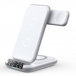 &Auml;ratuskell juhtmevaba laadimisjaam 4 in 1 15w kiirlaadimisalus Muitifunction lauatelefoni hoidik Iphone14 13 Airpodsile Iwatch as picture valge