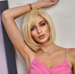 ALAN EATON Pruunid s&uuml;nteetilised parukad L&uuml;hikesed sirged naturaalsete juustega parukad naistele Cosplay Lolita Parukas Kuumakindel