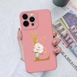 Apple iPhone 13 14 15 Pro Max X XS XR SE telefoni korpuse kate Vedel pehme matt silikoon Mood p&otilde;rutuskindlad lillekirjad iPhone'i korpuse kaitseraua jaoks iPhone 14 Pro