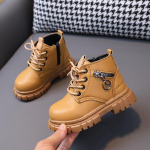 Uued lastejalatsid s&uuml;giseks poistele Saapad T&uuml;drukutele Nahast saapad V&auml;ikelastele 21 kollane