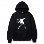 Naljakas Unisex Lilleviskaja Banksy Panda Relvad Linnakunstiga Hupparid Naiste Unisex Hupparid Dressipluus Hipster Harajuku Retro Kapuutsiga Huppar 2XL