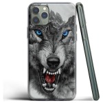 Moon Roaring Wolf silikoon&uuml;mbris Apple iPhone 12 Mini 11 Pro SE XS X XR Max 8 7 6S 6 Plus 5S jaoks Iphone 11