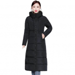 Suurep&auml;rane naiste sulemantel, kapuutsiga kaelakaitse, t&otilde;mblukuga, Midi pikkusega naised 3XL valge