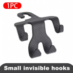 SEAMETAL 1PC autoistme peatoe konks s&uuml;sinikkiust mobiiltelefoni hoidik k&auml;ekoti rahakoti mantli jaoks auto interj&ouml;&ouml;ri tarvikud 1pc must