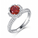 Bague Ringen S925 h&otilde;bedane komplekt 1 kat Moissanite Handstick lilleline stiil naiste mood kingitus elus&otilde;rmus Ehted Nude Cargo valge