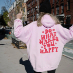 Tee seda, mis teeb sind &otilde;nnelikuks Pusa Esteetiline kapuuts Esteetiline Preppy Sayings on Back Trendikad kapuutsid Positiivsus Quotes pulloverid top Unisex L