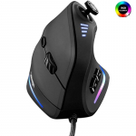 Programmeeritavate nuppudega RGB juhtmega m&auml;nguhiir Ergonoomilised hiired m&auml;nguriarvuti LED vertikaalse hiire jaoks