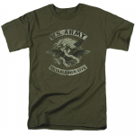 U Army Union Eagle USA Military Tee Military Green Unisex T-s&auml;rk S