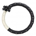 Kunstnahast valge kameelia lilleline auto sisekujundus rooliratta katted 2