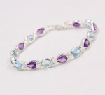 Mitme v&auml;&auml;riskiviga ovaalne k&auml;ev&otilde;ru, 925 sterlingh&otilde;be, naiste k&auml;ev&otilde;ru, kingitus talle, ilus kingitus, h&otilde;bedane amulettidega ehe 7.5 Inch