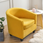 Kaheosaline Sametine Diivanikate Veniv Tugitoolikate Klubi Diivani &Uuml;lekate Elutoa Diivanikatete Komplekt Istmepadjakatetega yellow