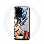&Uuml;mbris Samsung Galaxy S20 Ultra Anime Dragon Ball Goku Blue Hair jaoks