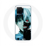 Coque pour Vivo Y21s 2021 / Y21 2021 Tokyo Ghoul Visage Moiti&eacute;