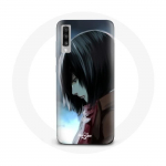 Coque pour Samsung Galaxy A50 Mikasa Ackerman Attaque des Titans Manga Anime