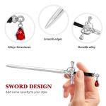 Hiina stiilis juuksepulk Sword Design juuksepulgad juuksepulgad Juuksen&otilde;el Chignon Pin Naiste juukseaksessuaarid
