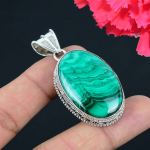 Malahhiit V&auml;&auml;riskivi Ripats Massiivne 925 Sterling H&otilde;be Ripats Ehted Kingitus Unisexile