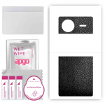 apgo Protective Skin Sticker for the back compatible with Vivo X Flip, Wrap Film, Foil, Vinyl - Pattern Black Leather