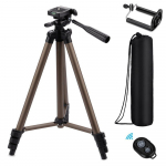 50-tolline kerge statiiv koos kotiga Bluetooth katikuga iPhone'ile Samsung xiaomi huawei HTC LG Android ja ios Video pildistamine 1245mm