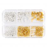 Grid Mini metallist k&uuml;&uuml;nelaimud Lihtsalt kasutatavad unikaalsed k&uuml;&uuml;nekunsti kaunistused kuld/h&otilde;be