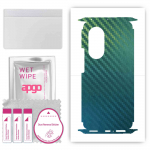 apgo Protective Skin Sticker for the back+sides compatible with Honor 50 Pro, Full Wrap Film, Foil, Vinyl - Pattern Carbon Chameleon CAKA1