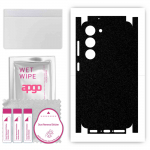 apgo Protective Skin Sticker for the back+sides compatible with Samsung Galaxy S23, Full Wrap Film, Foil, Vinyl - Pattern Matte Black