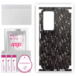 apgo Protective Skin Sticker for the back+sides compatible with Xiaomi Poco F4, Full Wrap Film, Foil, Vinyl - Pattern Carbon Black Pixel