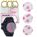 3x apgo Ultra-Clear Hybrid protective glass compatible with Casio G-Squad GBD-H1000, flexible nano glass, great replacement for tempered glass, scratc