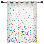 Talumaja akvarell-t&auml;ppgradient sinine aknakardin Moodsad Euroopa stiilis kardinad magamistoa elutuppa Taustakardin 135W x 115H(cm) x1 white