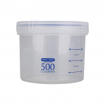 Toidu hoiukarp &Uuml;mmargune suletud plastikust p&ouml;&ouml;rlev piimapulbri hoiupaak