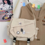 Armas kott, Kawaii kooli seljakott, messenger kott, anime Crossbody kott, ripatsiga &otilde;lakott valge