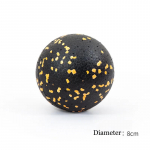 8 cm maap&auml;hkli massaažipall EPP Lacrosse'i pall, suure tihedusega kerge selja/kaela/jala liikuvuse pall, m&uuml;ofastsiaalne s&uuml;vakude BlackOrange8cm