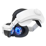 Akuga pearihm Meta/Oculus Quest 3 jaoks, reguleeritavad Elite rihma asendustarvikud Oculuse/Meta Quest 3 jaoks valge
