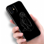 Must Sexy Line Art Rose Armastus&uuml;mbris Apple iPhone 14 13 12 Mini 11 Pro Max 7 8 XR X XS 7 8 Plus SE 2020 2022 pehme kate jaoks iPhone 14