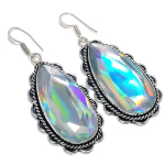 Looduslik Mystic Topaz v&auml;&auml;riskivi 925 sterlingh&otilde;be ehted k&otilde;rvar&otilde;ngas 2,56 u9o91