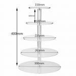 3/4/5/6-korruseline l&auml;bipaistev &uuml;mmargune koogialus akr&uuml;&uuml;list muffinialus tarvikud v&auml;ljapanekutorn pulmade s&uuml;nnip&auml;evapeo dekoratsioon 5 Tier