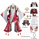 Cosplay Yae Miko Guuji Yae Kost&uuml;&uuml;m Parukas Hobusesaba M&auml;ng Halloween Karneval Naiste R&otilde;ivakomplektid s