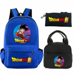 3 tk/komplekt Seljakott Dragon Ball Prinditud raamatukott l&otilde;unakoti pliiatsikarbiga Teismelise Lapse T&uuml;druku Poisi Koolikott Seljakott