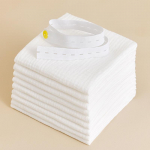 8 tk/partii 100% puuvillast marli m&auml;hkmed vasts&uuml;ndinud beebi m&auml;hkmevahetuseks 43x45cm pestavad korduvkasutatavad kahekihilised pehmed beebir&auml;tikud 8Pcs/lot valge