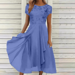 Naiste kleit &Scaron;ifoonist elegantne pitsist lapiline kleit, v&auml;ljal&otilde;igatud pikk kleit pruutneitsi &otilde;htukleit L must