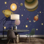 Lastetoa tapeet P&otilde;hjamaade fantaasia multifilm Kosmoseplaneet T&auml;histaevas Lastetuba Seinapilt Seinapaberid Kodukujundus 200 cm(W) x 140 cm(H)