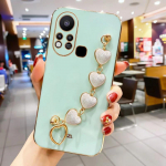 Love Heart pl&uuml;&uuml;sist k&auml;ev&otilde;ru &uuml;mbris infinix Note 30 30i 30Pro 30 Hot 30 30i 20 20i 11 12 12i 20Play ketiga kaetud silikoonkatte jaoks Infinix Note30Pro 4G roheline