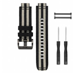 Pehmest nailonist kellarihm Garmin Forerunner 220 235 620 630 735 S5 S6 S20 kellarihma asendusk&auml;ev&otilde;ru jaoks must