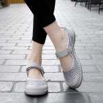 Naiste suvesandaalid Mary Jane'i v&otilde;rgust s&otilde;idujalatsid, mugavad vabaaja jalatsid suures suuruses t&uuml;drukutele EU: 35 must